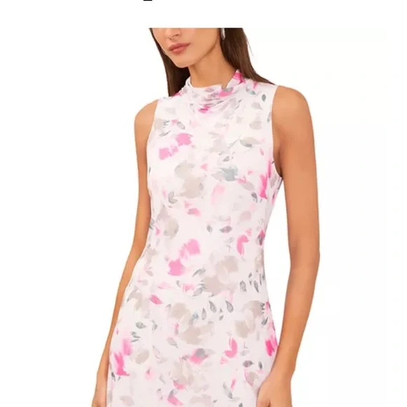 Vince Camuto Pink and Cream Floral Maxi Dress - Picture 8 of 9